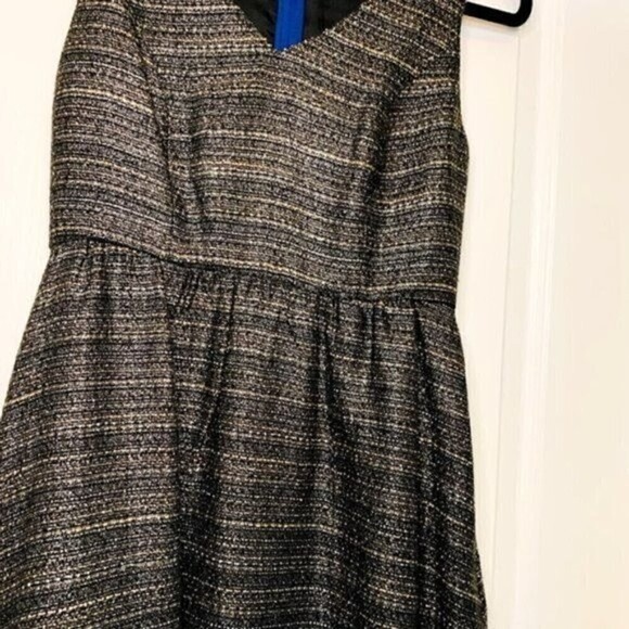 Anthropologie Moulinette Soeurs Shimmer Metallic Tweed Fit and Flare Dress - Picture 14 of 15